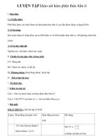 LUYỆN TẬP khảo sát hàm phân thức hữu tỉ pptx