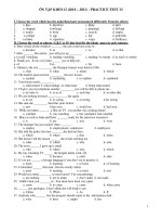 ÔN TẬP KHỐI 12 (2010 – 2011) - PRACTICE TEST 13 pptx