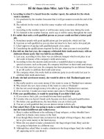 Đề thi tham khảo Môn: Anh Văn – Đề 25 pdf