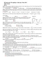 Đề luyện thi Tốt nghiệp và Đại học Năm 2011 Môn: Vật lý - Đề 4 ppt
