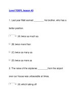 Level TOEFL lesson 40 pptx