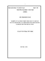 Nghiên cứu sự phát triển thể chất và một số yếu tố ảnh hưởng tới sự phát triển thể chất của bệnh nhân đái tháo đường tại bệnh viện nhi trung ương