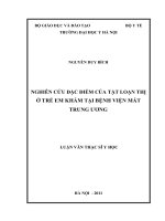Nghiên cứu đặc điểm của tật loạn thị ở trẻ em khám tại bệnh viện mắt trung ương