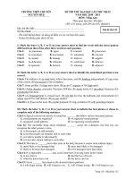 ĐỀ THI THỬ ĐẠI HỌC LẦN THỨ NHẤT NĂM HỌC 2010 - 2011 MÔN: Tiếng Anh - MÃ ĐỀ THI 132 ppt