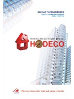 CÔNG TY cổ PHẦN PHÁT TRIỂN NHÀ bà rịa VŨNG tàu báo cáo thường niên 2010 chinh phục tầm cao vững bền đẳng cấp HODECO
