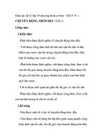 Giáo án vật lý lớp 10 chương trình cơ bản - Tiết 8 -9: : CHUYỂN ĐỘNG TRÒN ĐỀU (Tiết 1) potx