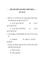 ĐỀ THI THỬ ĐẠI HỌC MÔN HÓA MÔN HÓA HỌC ĐỀ SỐ 02 pps