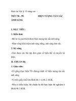 Giáo án Vật lý 12 nâng cao TIẾT 58 - 59: ÁNH SÁNG HIỆN TƯỢNG TÁN SẮC pps