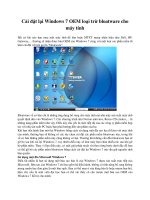 Cài đặt lại Windows 7 OEM loại trừ bloatware cho máy tính pps