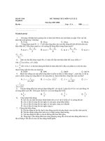 ĐỀ THI HỌC KÌ I MÔN VẬT LÍ - Mã đề: 1206 ppsx