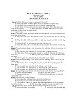 KIỂM TRA MÔN VẬT LÝ LỚP 12 - Mã đề :380 pot