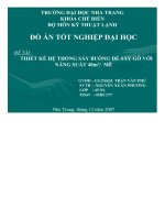 Đồ án thiết kế hệ thống sấy buồng để sấy gỗ với năng suất 40m3 mẻ (slide)