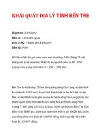 KHÁI QUÁT ĐỊA LÝ TỈNH BẾN TRE ppt