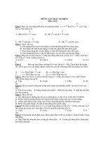 ĐỀ ÔN TẬP TRẮC NGHIỆM Môn vật lý ppt