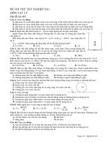 ĐỀ THI THỬ TỐT NGHIỆP 2011 MÔN VẬT LÝ - Mã đề thi 485 ppsx