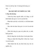 Giáo án sinh học lớp 12 chương trình nâng cao - Tiết: 7 Bài: ĐỘT BIẾN SỐ NHIỄM SẮC THỂ ppsx