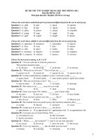 ĐỀ THI THỬ TỐT NGHIỆP TRUNG HỌC PHỔ THÔNG 2011 Môn thi:TIẾNG ANH ppsx