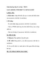 Giáo hóa học lớp 12 cơ bản - Tiết 9: SACCAROZƠ, TINH BỘT VÀ XENLULOZƠ pot