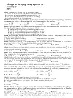 Đề luyện thi Tốt nghiệp và Đại học Năm 2011 Môn Vật lý - Đề 9 doc