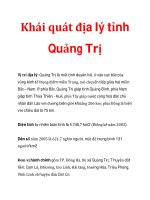 Khái quát địa lý tỉnh Quảng Trị pptx