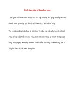 Cách hay giúp bé ham học toán pps
