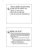 Trình tự nghiên cứu định lượng cơ bản cho các nghiên cứu docx