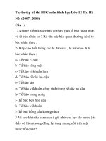 Tuyển tập đề thi HSG môn Sinh học Lớp 12 TP.HÀ NỘI pot