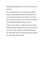 Những phương pháp chăm sóc toàn thân đơn giản và hiệu quả ppt