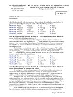 Ỳ THI THỬ TỐT NGHIỆP TRUNG HỌC PHỔ THÔNG NĂM 2011 Môn thi: TIẾNG ANH - Mã đề thi 374 ppsx