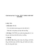Giáo hóa học lớp 12 cơ bản - Tiết 57: ĐỒNG V HỢP CHẤT CỦA ĐỒNG pptx