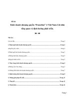 Đề tài:Kinh doanh nhượng quyền-“Franchise” ở Việt Nam pptx