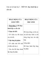 Giáo án kỹ thuật lớp 5 - TIẾT 30: thực hành lắp xe cần cẩu potx