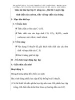 Giáo án hóa học lớp 11 nâng cao - Bài 24: Luyện tập tính chất của cacbon, silic và hợp chất của chúng doc