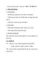 Giáo án hóa học lớp 11 nâng cao - Bài 1. SỰ ĐIỆN LI pptx