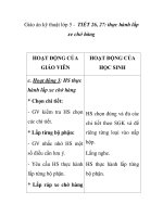 Giáo án kỹ thuật lớp 5 - TIẾT 26, 27: thực hành lắp xe chở hàng potx