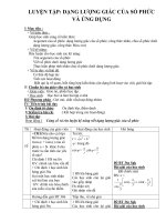 LUYỆN TẬP: DẠNG LƯỢNG GIÁC CỦA SỐ PHỨC VÀ ỨNG DỤNG pot