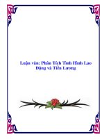 Luận văn: Phân Tích Tình Hình Lao Động và Tiền Lương ppt