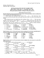 ĐỀ THAM KHẢO ÔN THI TỐT NGHIỆP THPT MÔN TIẾNG ANH LỚP 12 – NĂM HỌC 2010 - 2011 pot