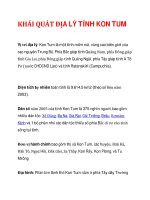 KHÁI QUÁT ĐỊA LÝ TỈNH KON TUM pptx