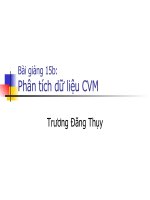 Bài giảng 15b - Phân tích dữ liệu CVM pptx