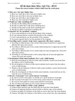 Đề thi tham khảo Môn: Anh Văn – Đề 03 doc