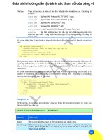 Giáo trình hướng dẫn lập trình các tham số của bảng vẽ phần 1 ppsx