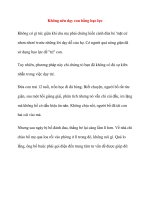 Không nên dạy con bằng bạo lực doc