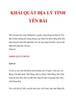 KHÁI QUÁT ĐỊA LÝ TỈNH YÊN BÁI ppt