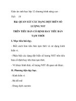 Giáo án sinh học lớp 12 chương trình nâng cao - Tiết: 10 Bài: QUAN SÁT CÁC DẠNG ĐỘT BIẾN SỐ LƯỢNG NST TRÊN TIÊU BẢN CỐ ĐỊNH HAY TIÊU BẢN TẠM THỜI potx