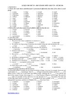 LUYỆN THI THỬ TN – ĐH NĂM 2011 MÔN ANH VĂN – MÃ ĐỀ 356 docx