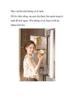 Mẹo vặt khi nhà không có tủ lạnh ppt