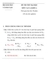 ĐỀ THI THỬ ĐẠI HỌC SỐ MÔN VẬT LÝ 3 BỘ GIÁO DỤC VÀ ĐÀO TẠO ppt