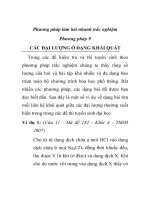 Phương pháp làm bài nhanh trắc nghiệm Phương pháp 9 CÁC ĐẠI LƯỢNG Ở DẠNG KHÁI QUÁT pptx