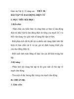 Giáo án Vật lý 12 nâng cao - TIẾT 38: BÀI TẬP VỀ DAO ĐỘNG ĐIỆN TỪ doc